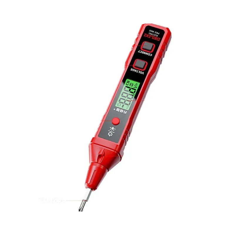 Smart Multifunctional Voltage Tester Pen 12-600V – Digital Display Electric Test Pen with Cable Breakpoint Detection, Non-Contact AC Voltage Detector, Data Hold & Flashlight